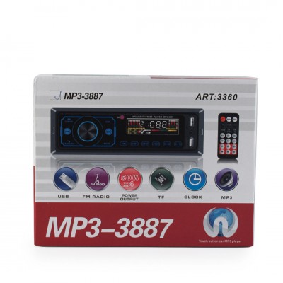 Купить Автомагнитола MP3 3887 ISO 1DIN сенсорный дисплей