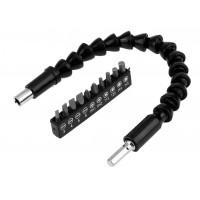 Гнучкий подовжувач з насадками\бітами для викрутки 10в1 FEXIBLE SCREW TOOL