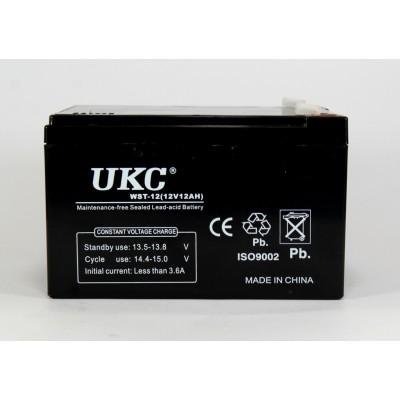 Аккумулятор BATTERY 12V 12A UKC (Реальная ёмкость -30%)