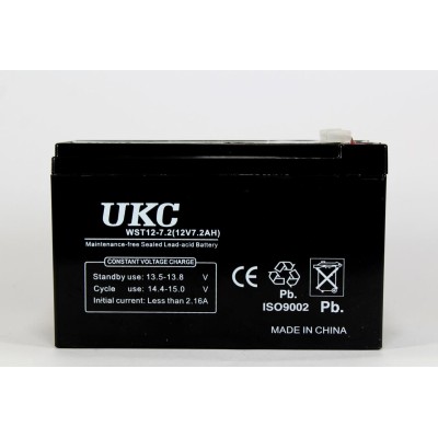 Аккумулятор BATTERY 12V 7A UKC (Реальная ёмкость -30%)