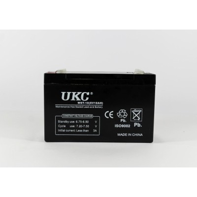 Купить Аккумулятор BATTERY 6V 10A UKC (Реальная ёмкость -40%)