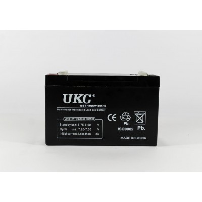 Купити Акумулятор BATTERY 6V 10A UKC (Реальна ємність -40%)