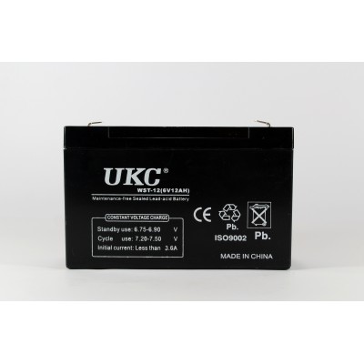Купить Аккумулятор BATTERY 6V 12A UKC (Реальная ёмкость -40%)