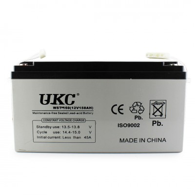 Гелиевый аккумулятор BATTERY 12V 150A UKC (Реальная ёмкость -30%)