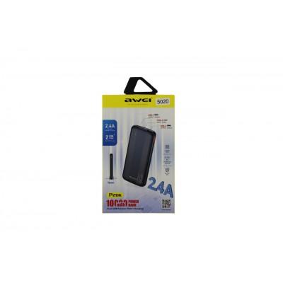Моб. Заряджання POWER BANK AWEI P20K 10000mah 2.4A (5020) від AWEI – краща ціна, доставка по Україні