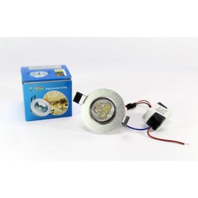 Лампочка LED LAMP 3W Врезная круглая точечная 1401