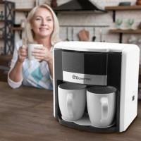 Кофеварка Domotec MS-0706 Белая (2 керамические чашки)