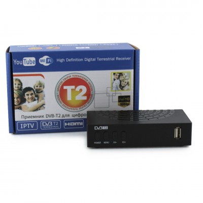 Купити Тюнер DVB-T2 MEGOGO LCD (Приймач DVB-T2 для цифрового телебачення з підтримкою Wi-Fi адаптера)