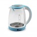 Купити Чайник Domotec MS 8111 Синій/Білий (1.8л, 2200Вт, скло)