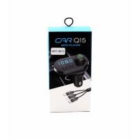 Трансмітер FM MOD. CAR Q15 BT + провід: Type-C, MicroUSB, Lightning