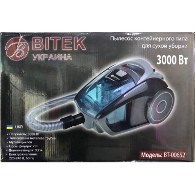 Купити Пилосос BITEK BT 00652 220V/3000W
