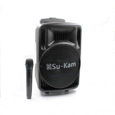 Портативна колонка Su-Kam BT 100D + 1 бездротовий мікрофон (12v\220v)