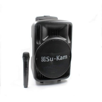 Портативная колонка Su-Kam BT 100D + 1 беспроводной микрофон (12v\220v)