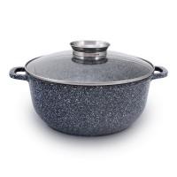 Котел UNIQUE UN-5218 (6,1 л, 28см, круглий, гранітний, з кришкою)