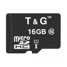 Карта памяти microSDHC (UHS-1) 16GB class 10 T&G (без адаптеров) 