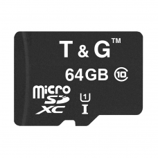 Карта памяти microSDHC (UHS-1) 64GB class 10 T&G  (без адаптеров)