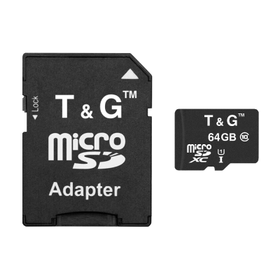 Купить Карта памяти microSDHC (UHS-1) 64GB class 10 T&G (с адаптером)