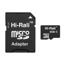 Карта пам'яті microSDHC 8GB class 4 Hi-Rali (з адаптером)