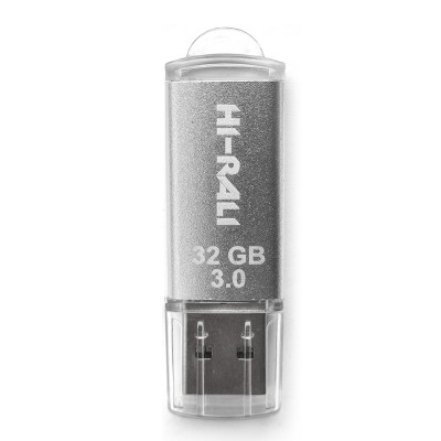 Накопичувач 3.0 USB 32GB Hi-Rali Rocket серія срібло