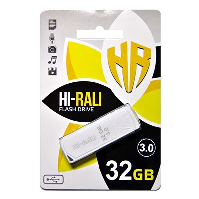 Накопичувач 3.0 USB 32GB Hi-Rali Taga серія білий