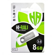 Накопичувач 3.0 USB 8GB Hi-Rali Shuttle серія срібло