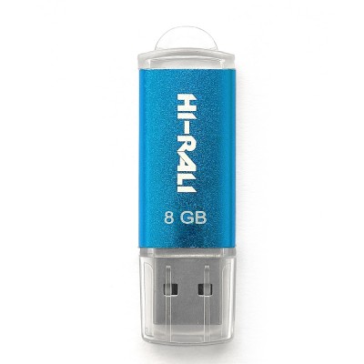 Купить Накопичувач USB 8GB Hi-Rali Rocket серiя синій