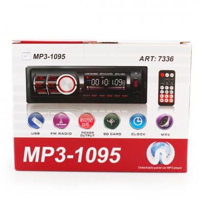 Автомагнітола MP3 1095 BT знімна панель ISO cable