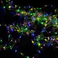 Xmas гирлянд 200 Led листья плакучей ивы (Copper) на медной проволоке Мультицветная 3M*1M