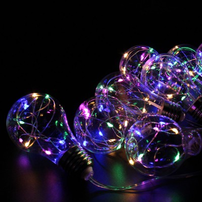 Xmas гирлянд в виде Лампочки 10 Led Мультицветная с соединителем