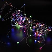 Xmas гірлянда 100 Led(Copper) мідний дріт (Крапля)Мультикольоровий 10M від 220V режими ТІЛЬКИ ЯЩИКОМ