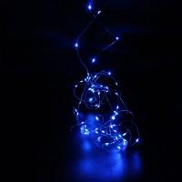Xmas гирлянда 100 Led (Copper) медная проволока (Капля росы)B Синяя 10M от 220V режимы ТОЛЬКО ЯЩИКОМ