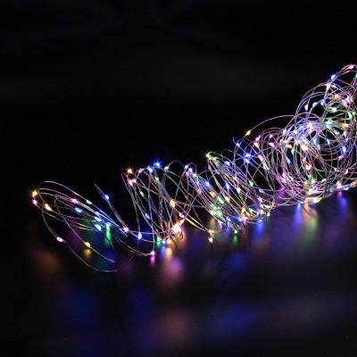 Купить Xmas гирлянда 200 Led медная проволока (Капля росы) 20M Мультицветная от 220V режимы (ТОЛЬКО ЯЩИКОМ)