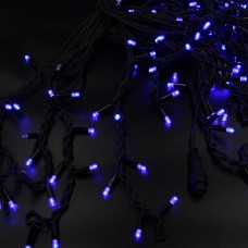Xmas гірлянда LED 200 3.3Line Short curtain(Бурпурки/Бахрома) B-2 Синя 10M*1,5M Вул.+з'єднувач Чорний