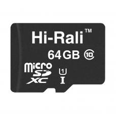 Карта памяти microSDXC (UHS-1) 64GB class 10 Hi-Rali (без адаптера)