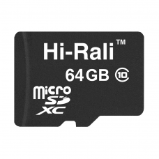 Карта пам'яті microSDHC 64GB class 10 Hi-Rali (без адаптера)