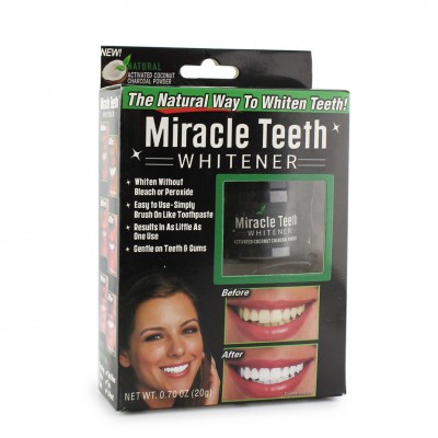 Купити Відбілювач зубів Miracle Teeth Whitener чорна зубна паста