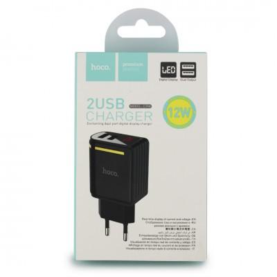 Купить Адаптер HOCO USB CHARGER DOUBLE LCD C39A