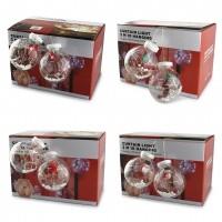 Xmas гирлянда  микс 4 вида 200L W-1  Copper curtain ball lamp W белый 3M*1.5M