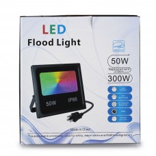 SMART LED ПРОЖЕКТОР 50W IP66 RGB bluetooth с приложением