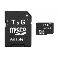 Карта пам'яти microSDHC 16GB class 10 T&G (з адаптером)