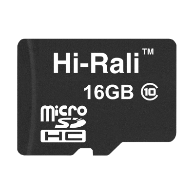 Купити Карта пам'яті microSDHC 16GB class 10 Hi-Rali (без адаптера)