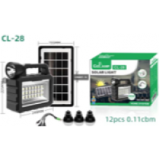 Портативная станция для зарядки CL 28 с 3 лампами и солнечной панелью