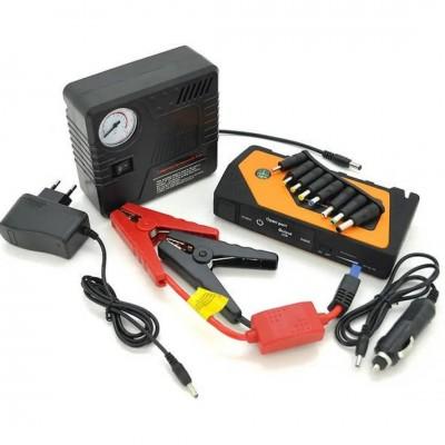 Купить Пусковое автомобильное устройство для аккумулятора JUMP STARTER Power Bank + compressor 9980 mAh