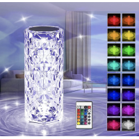 Хрустальная настольная лампа Ромб Rgb  4 режима сенсорное управление