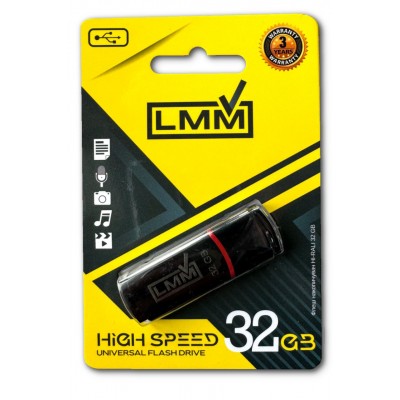 Накопичувач USB 32GB LMM Classic серiя 011 чорний