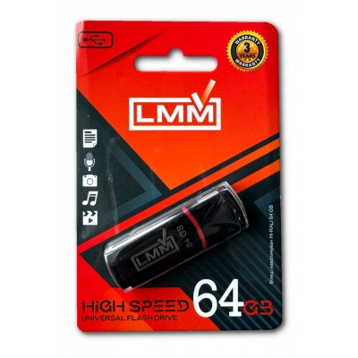 Накопичувач USB 64GB LMM Classic серiя 011 чорний