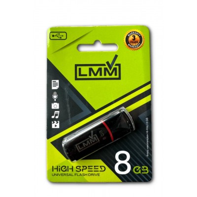 Накопичувач USB 8GB LMM Classic серiя 011 чорний