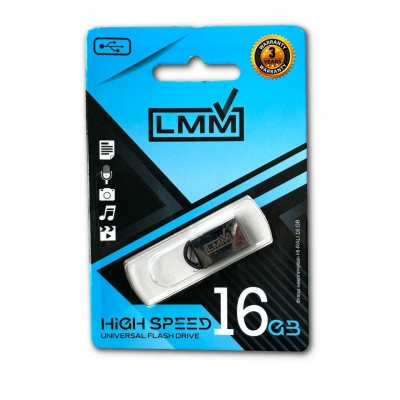 Накопичувач USB 16GB LMM Mini Fit металева серiя