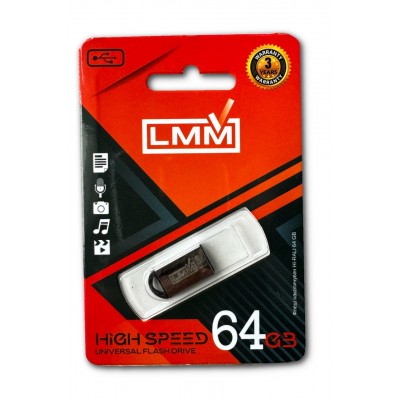 Накопичувач USB 64GB LMM Mini Fit металева серiя