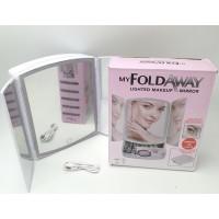 Настільне зеркало з підсвічуванням Led Mirror my fold away